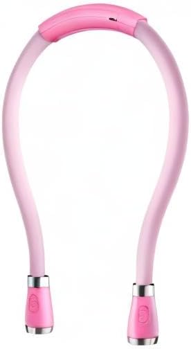 Neck Book Light, LED Reading Lamp, USB-C Rechargeable, Hands Free, 4 LED Bulbs, 4 Adjustable Brightness, for Reading in Bed or Reading in Car Lamp (Pink)