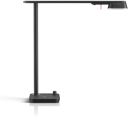 The New Lamp(Midnight Black), Home Office LED Desk Lamp, Dim2Amber Technology, Brightness and Color Temperature Adjustment, Eye Health, Reading Light, Flicker-Free, Wireless Charging