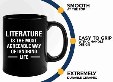Book Lover Coffee Mug 11oz Black -literature - Book Lovers Gifts Book Reader Gifts Book Club Gifts Book Reading Cup Reading Gifts
