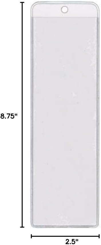 StoreSMART - Bookmark Covers/Holders with Tassle Hole - Clear Plastic - 10-Pack - Made in USA - BMK9071-10