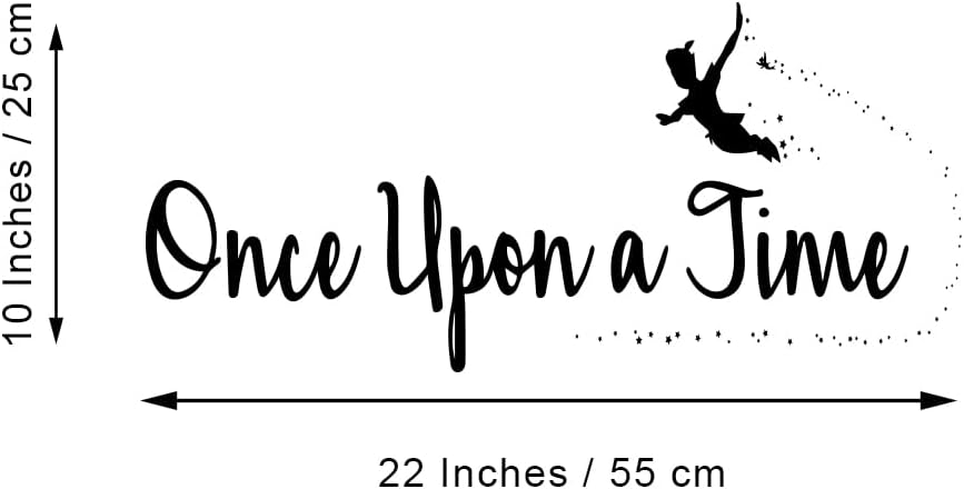 Once Upon a Time Nursery Wall Quotes Decals Vinyl Lettering for Kids Room Decoration Graphic Motto Art Letters
