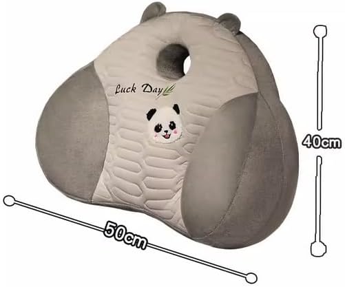 Tingting's Dream Office Lumbar Back Cushion Sedentary Sitting Back Lumbar Support Pillows Face Down Rest Pillow Reading Waist Cushions (Gray cat, 50×40CM/19.7"×15.7")