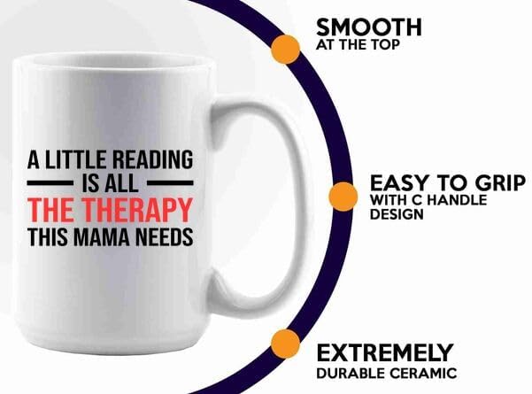 Book Lover Coffee Mug 15oz White -Little Reading - Book Club Gifts Book Lover Cup Book Reader Romance Reader Gifts Gift For Avid Reader