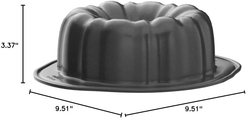 Wilton Gold Non-Stick 9.49 in Fluted Tube Cake Pan, Cold-Rolled Steel Bakeware, Made without PFAS, Packaging May Vary
