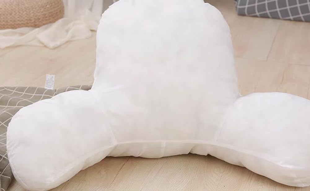 Tingting's Dream Cotton Linen Bed Rest Reading Pillow Washable Office Chair Lumbar Back Pillow Sofa Waist Cushion Bed Backrest Pillow (White Whale, 40×60CM/15.7"×23.6")