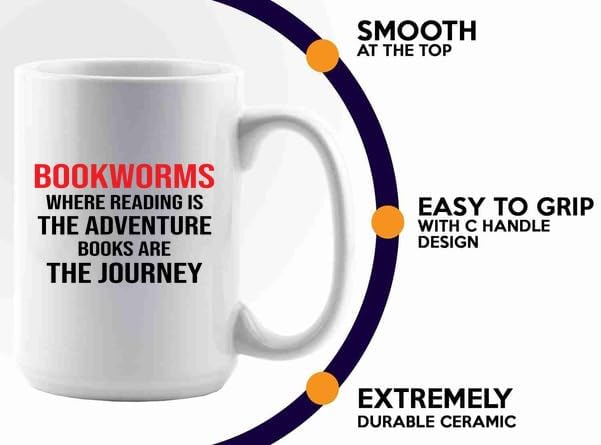 Book Lover Coffee Mug 15oz White -bookworms - Book Lovers Gifts Book Reader Gifts Book Club Gifts Book Reading Cup Reading Gifts