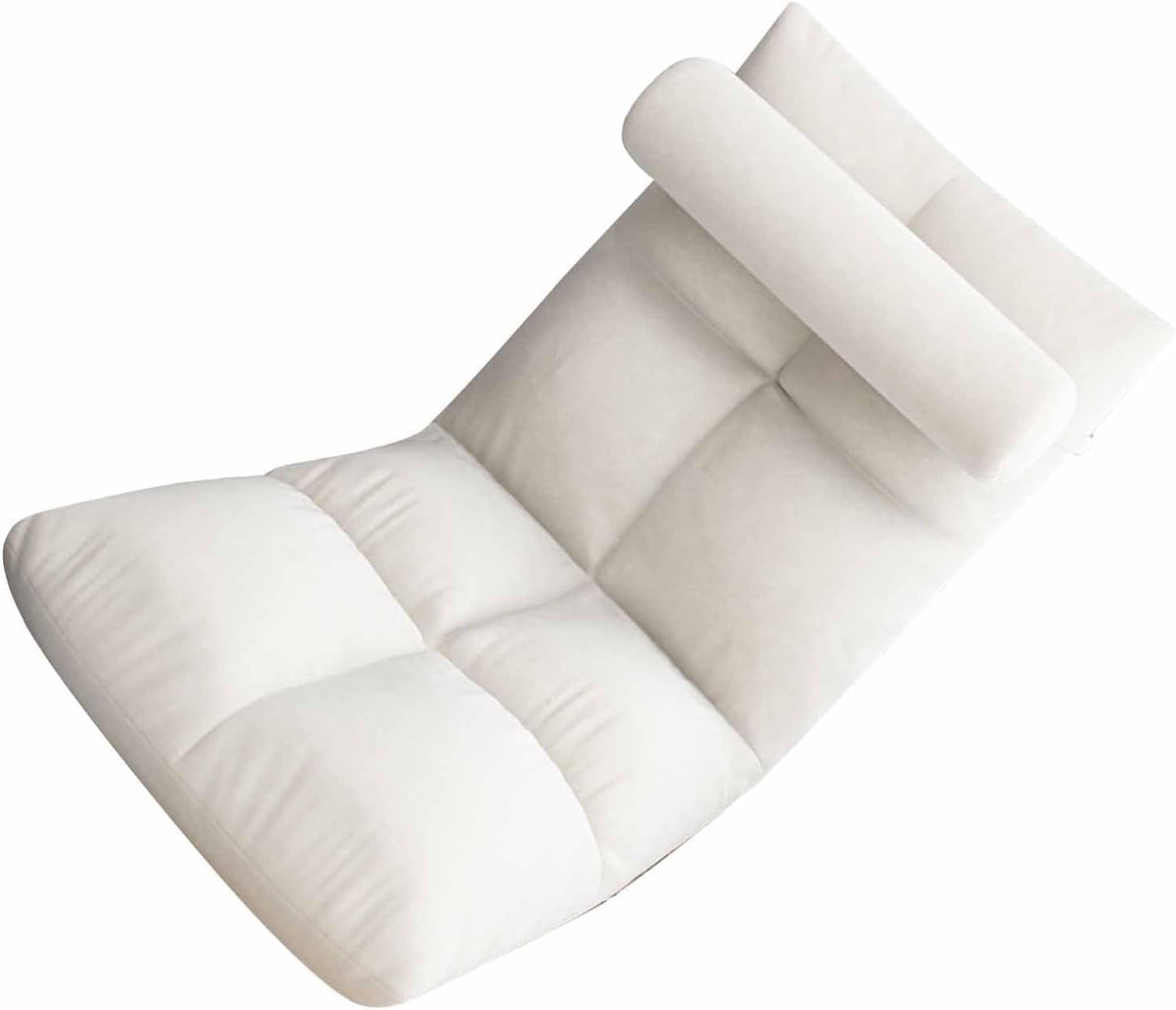 TOPINCN Floor Chair with Back Support, Folding Sofa Chair Sleeper Bed Couch Recliner Floor Gaming Chair Meditation Chair for Adults (White)