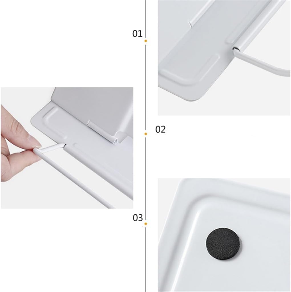Metal Bookcase Adjustable Tray and Page Paperclip Recipe Reading Table Portable Textbook Holder