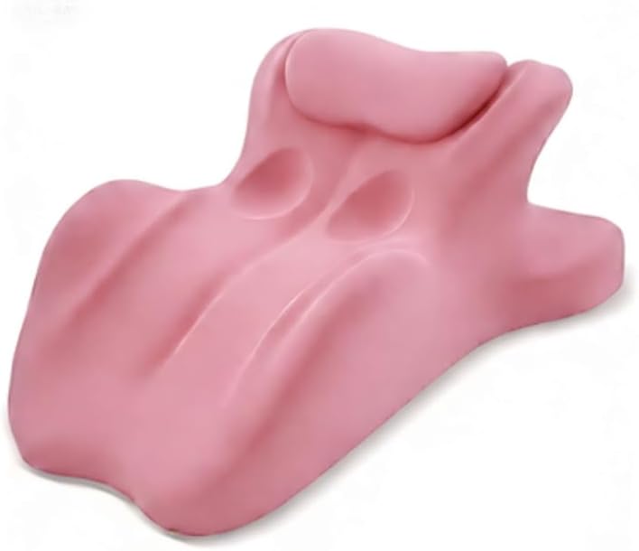 Memory Foam Ergonomic 27° Angled Wedge Pillow – Multi-Position Support Pillow, Enhanced Supporting Model Furniture Pillow,Helps Relieve Back Pain, with Removable Cover (Pink)
