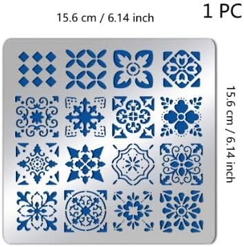Beautiful Flower Vine Reusable Metal Journal Planning Stencils Stainless Steel Stencils for Painting Notebook Diary Painting On Wood Floor Wall Furnitur Engraving Bookmark Crafts DIY Art