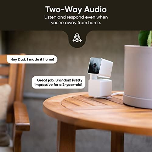 WYZE Cam Pan v3 Indoor/Outdoor IP65 1080P 360° Pan/Tilt/Zoom WiFi Smart Home Security Camera, Motion Tracking for Baby/Pet, Color Night Vision, Works with Alexa & Google, Free Expert Setup (Renewed)