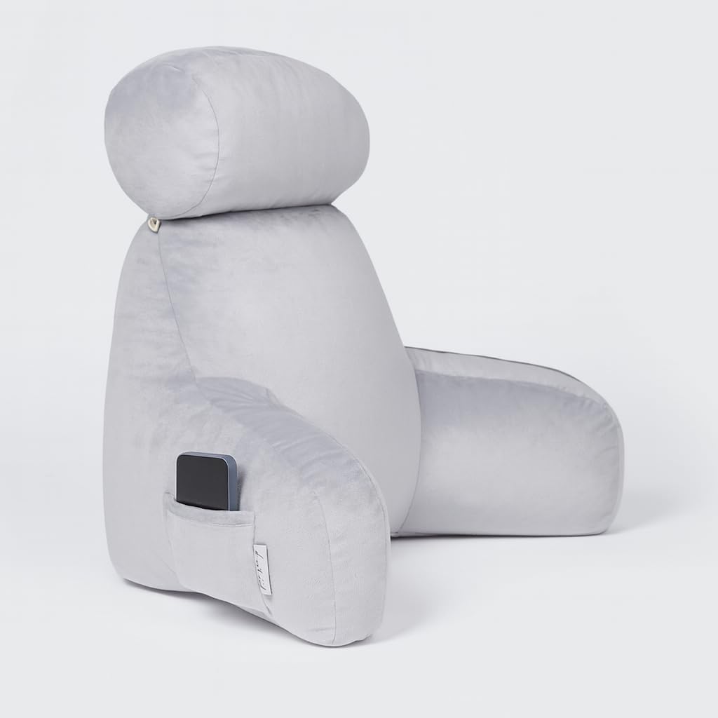 Reading Pillow with Armrests, Plush Pearl Cotton Core