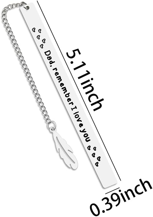 Fathers Day Gifts for Dad from Son Dad Bookmark from Daughter I Love You Dad Birthday Gift Ideas Dad Reading Gifts for Dad on Wedding Day Daddy Keepsake Dad Engraved Gifts Retirement Gifts for My Dad