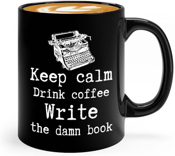 Writer Coffee Mug 11oz Black - Write the Damn Book - Funny Author Gift To Book Lover Bookish Bookworm Writing Sarcasm Poetry Novelist Journalist
