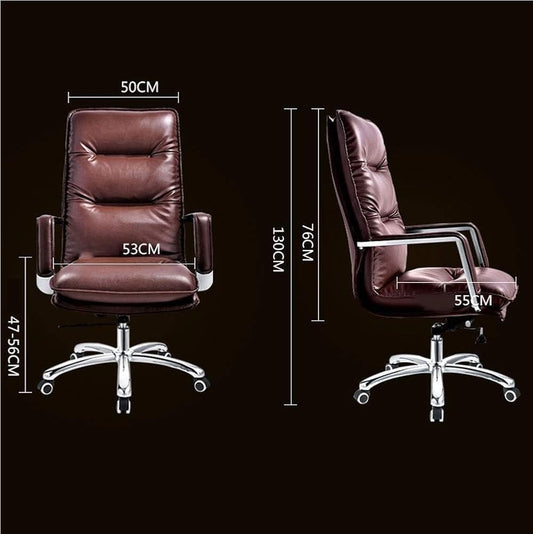 Comfortable Swivel Task Chair Thick Cushioned Computer Desk Chairs Lumbar Support Seating for Reception Study Bedroom Home Office Workspace