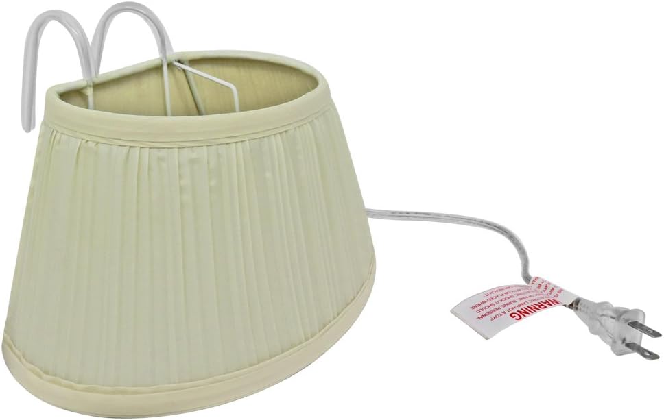 Evelots Bed Headboard Reading Lamp Book Light (2Pack) Soft Fabric Shade-Easy ON/OFF Pull Cord