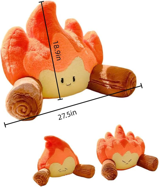 Reading Pillow for Sitting in Bed Funny Campfire Back Pillows Cartoon Bonfire Backrest on Chair, Couch, Bed, Sofa and Car