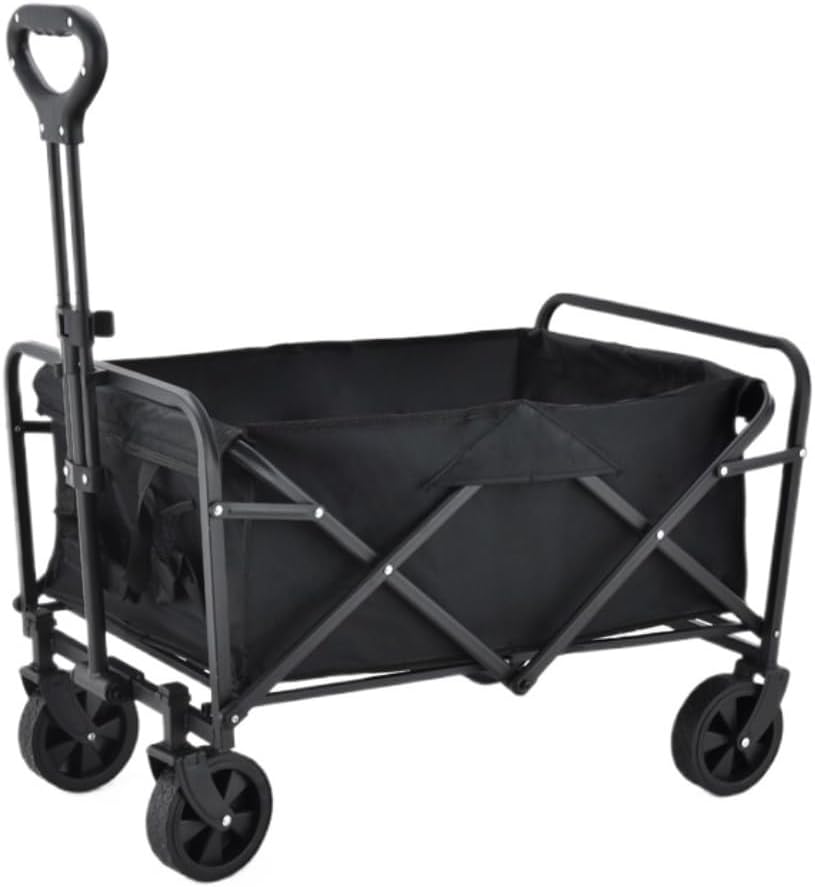 Portable Camping Cart,Outdoor Folding Beach Trolley Cart with Off Road Wheels for Camping and Picnics