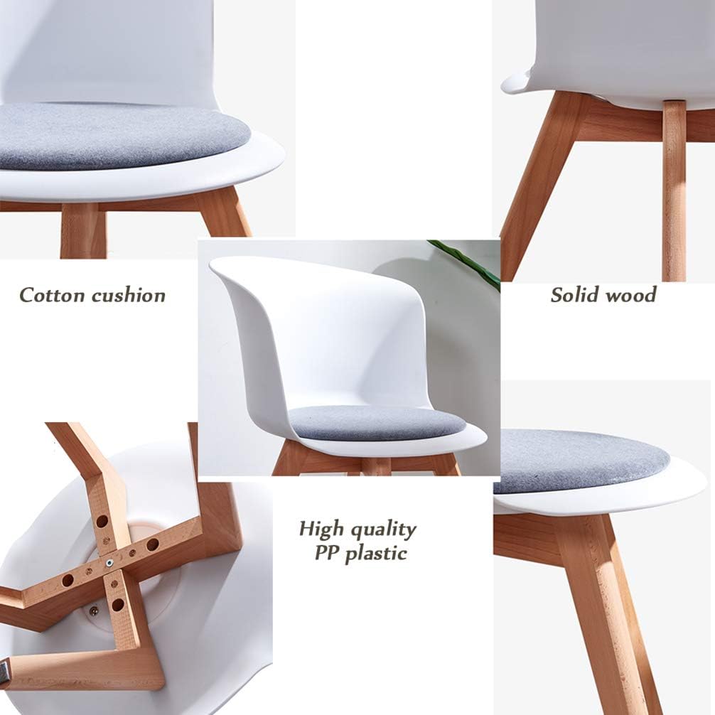 RXBFD Comfortable Chair Modern Dining Chair with Solid Wood Legs and Cushion,Ergonomically Designed Comfort Curve,for Living Room/Cafe/Lounge/Study Room/Dining Room/Pub Leisure Chair