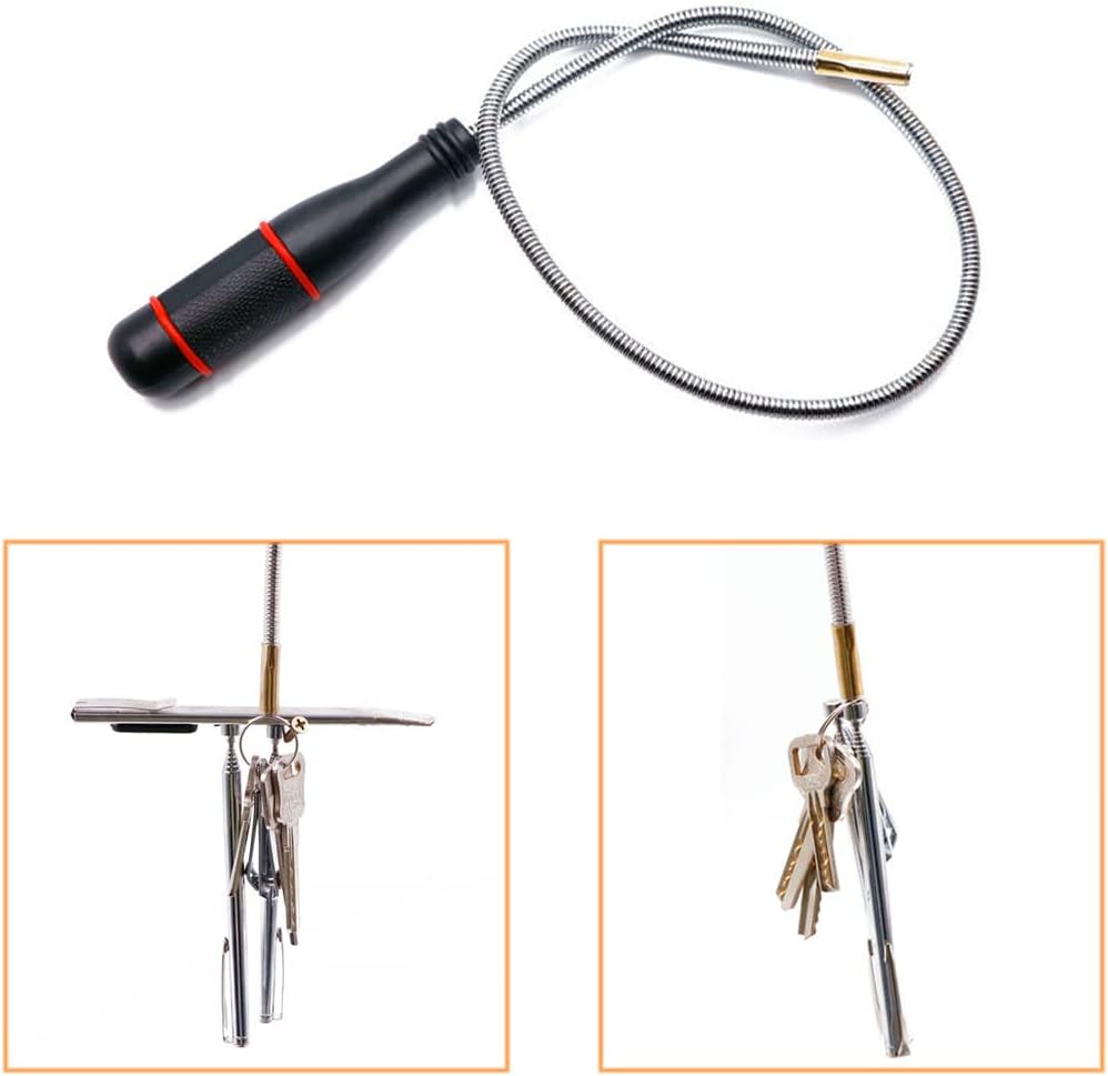 3 Pack Telescoping Magnet Pick-up Tool Set - Retrieving Telescoping Magnet Pickup Tools,Extendable Magnetic Pick Up Tools,Bendable Spring Magnet Stick