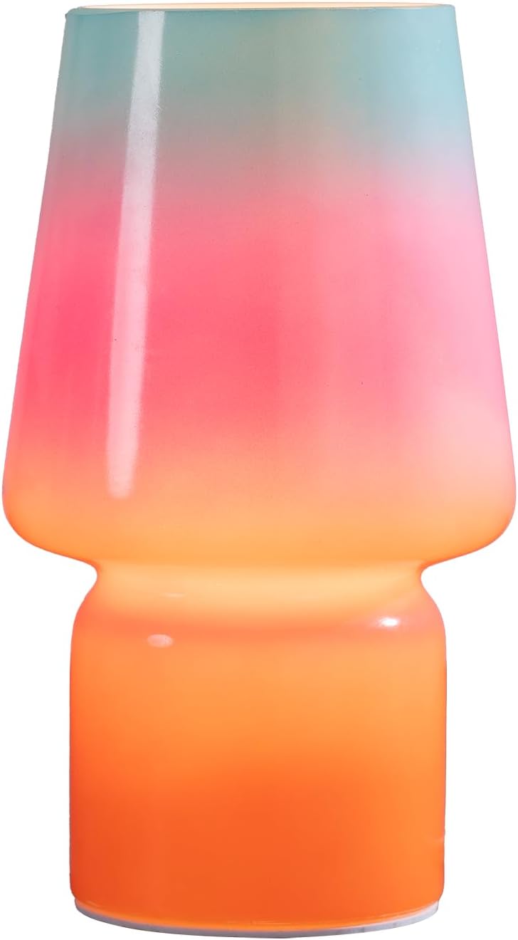 Mushroom Lamp,Mother's Day Gifts,Small Table Lamp,Cute Nightstand Kitchen Mini Lamp,Glass Table Lamp,Suitable for Bedrooms, Kitchens, Living Rooms, Bedside, Girl Gifts(Blue Gradient)