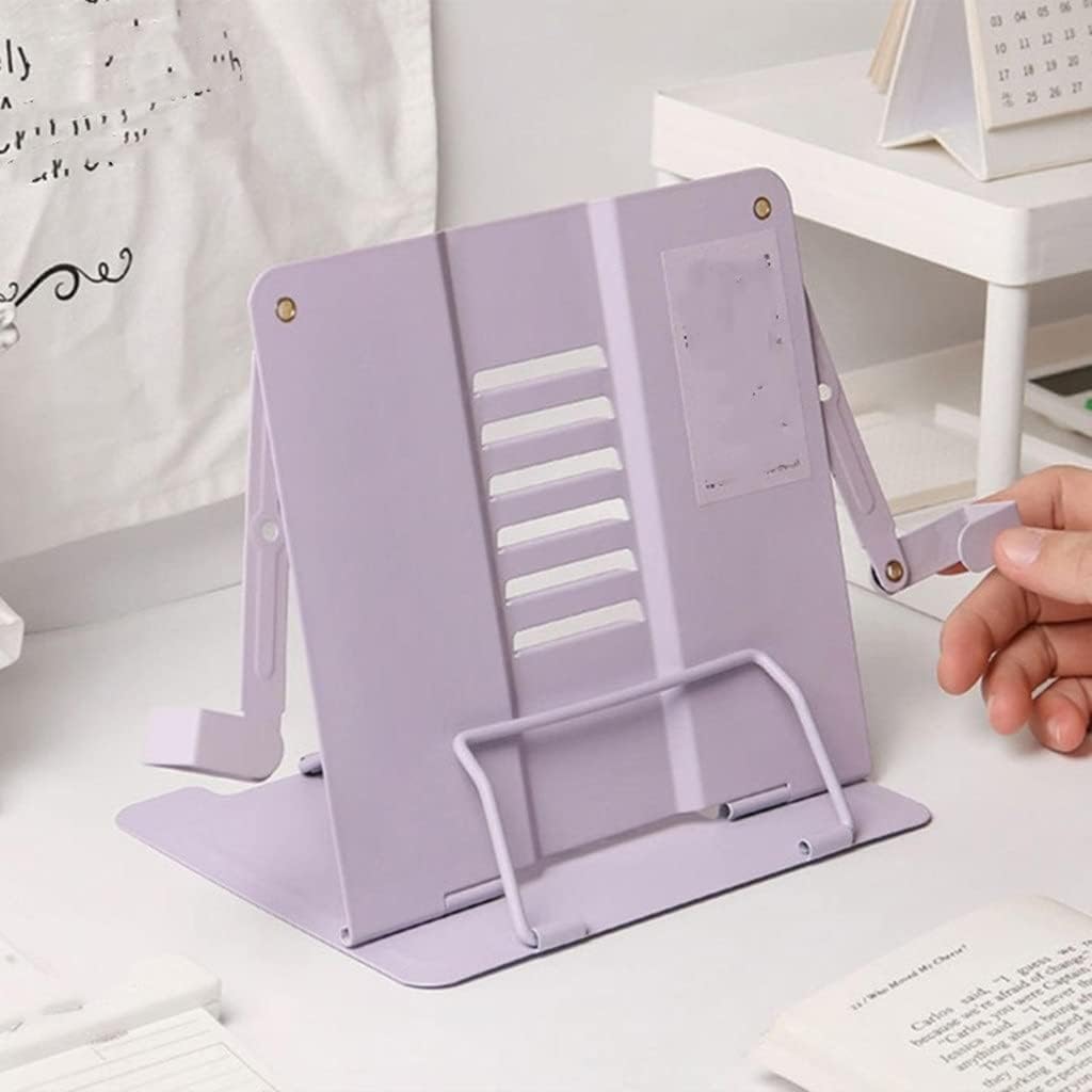 Metal Book Stand Adjustable Cookbook Document Reading Rest Foldable Desk Holder Heavy Duty Display