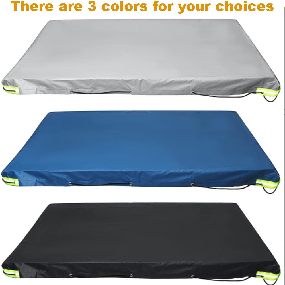 Folding Black Garden Cover - 86.6x49.5in, Waterproof, Compatible with Lawn Tractors, Utility Wagons, Dump Carts, RV Trailers & Campers