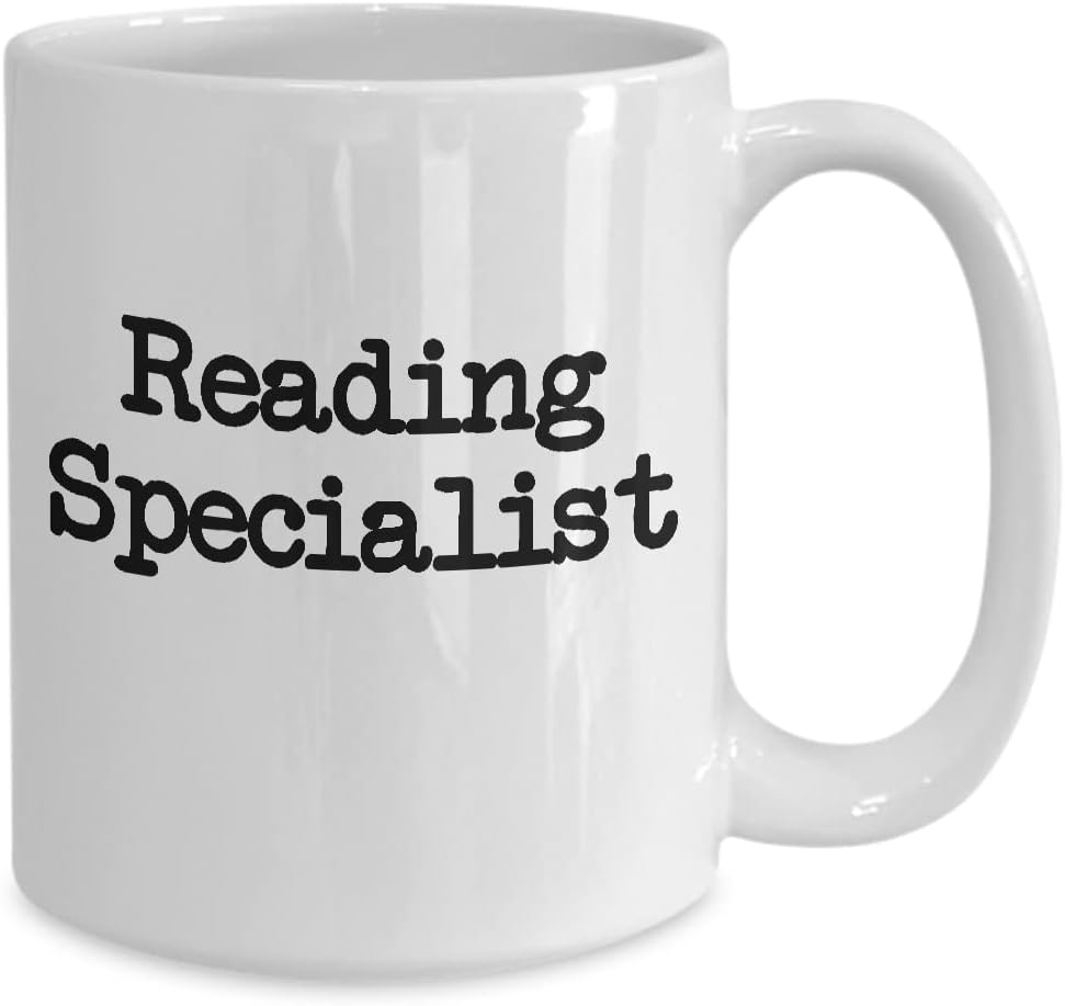 Reading Specialist Mug White Coffee Cup Funny Gift for Book Lover Gift for Librarian Love to Read