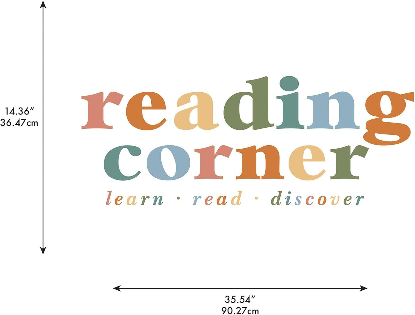 RoomMates Reading Corner Multicolor Wall Quote Decals, RMK5577GM