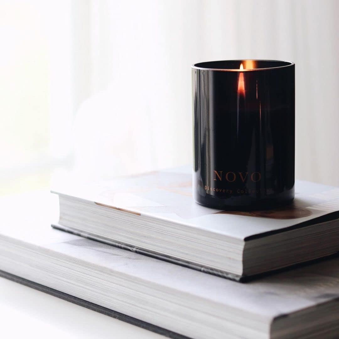 Vancouver Candle Co. Novo Discovery Candle – Non-Toxic Soy Wax Aromatherapy Candle – Handmade with Natural Essential Oil – Strong Scented, Long Lasting 10 Ounce Jar Candle with Gift Box