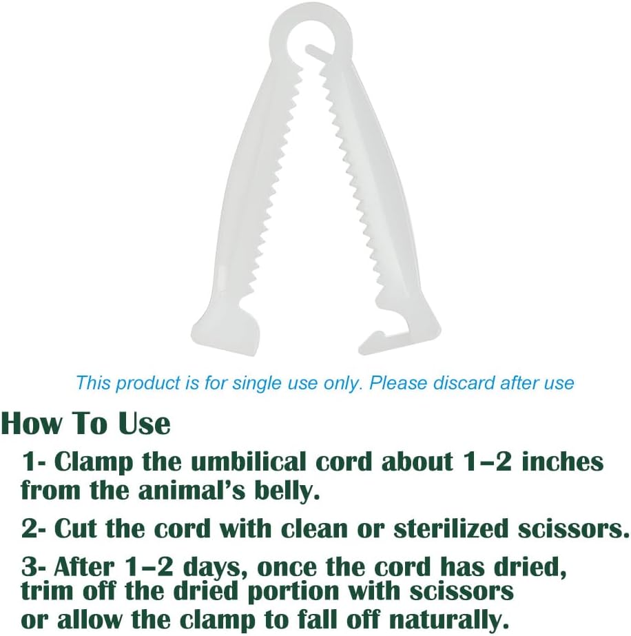 Animal Birth Kit with Curved Scissors | Disposable Umbilical Clamps, Hemostat, Bulb Syringe | Safe Delivery for Puppies, Kittens, Lambs, Piglets & Calves (Farm & Home Use) (Red - Rubber)