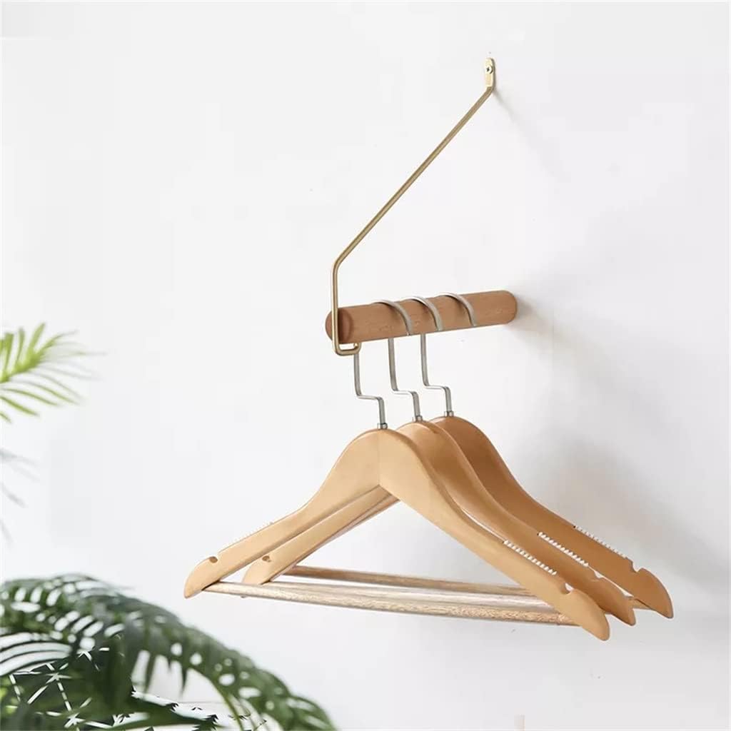 Wall Hanging Coat Rack Solid Wood Hayfork Hangers Bedroom Entrance Clothes Hooks Home Furniture(D)