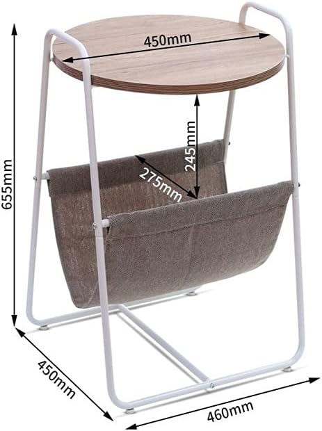 Simple Creative Oval Small Coffee Table Iron Sofa Corner Side Table Nordic Solid Wood Living Room Bedside Reading Table