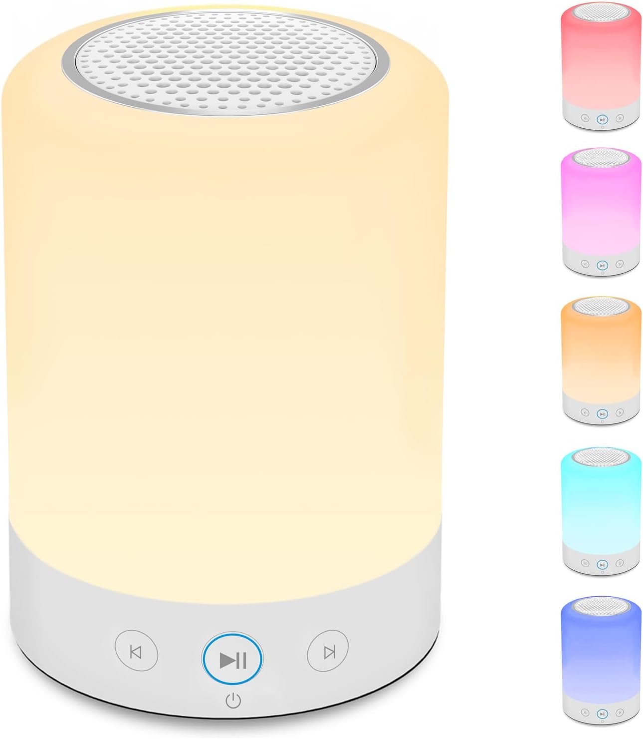 Kipcush White Noise Machine with Night Light – 20 Non-Looping Sleep Sounds, Rechargeable Battery, Touch Control, 6 Timers & Memory Function | Portable Sound Machine for Baby, Adults, Nursery, Travel