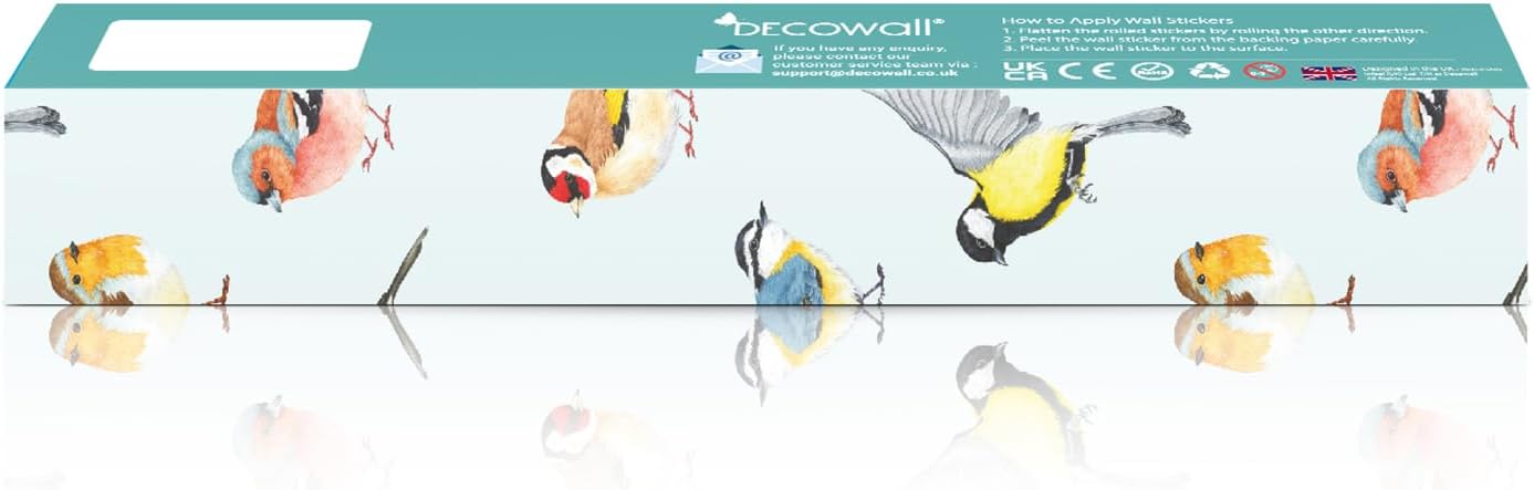 DECOWALL SG4-2317 Oriental Flower Tree Wall Stickers declas Kids Bedroom Cherry Blossom Birds Branch décor Decoration Floral Home Living Removable Nursery Mural DIY Room