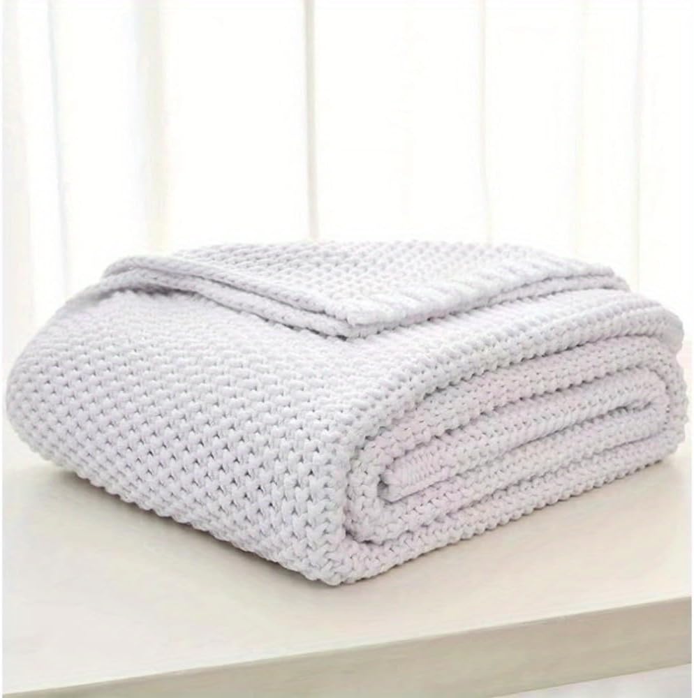 Fringe Knit Blanket Office Air Conditioning Lunch Break Blanket Wool Throw Sofa Blanket Customizable (130 * 160cm,Coffee)