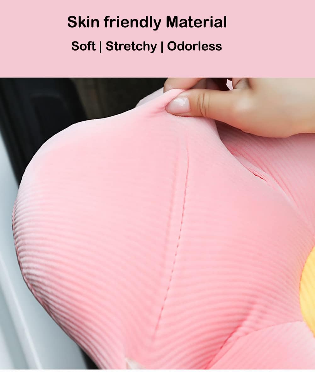 Yellow Daisly Flower Headrest Pillow for Car Cute Neck Pillow for Driving and Travelling Girly Car Accessories