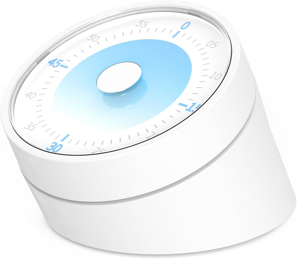 Visual Timer for Adults Teenager - Timers for Classroom Teachers 60 Minutes Countdown Home School Study Tool, Non-Ticking Rotating Timer for Exam Work Kitchen Office Gym, 1 Pack
