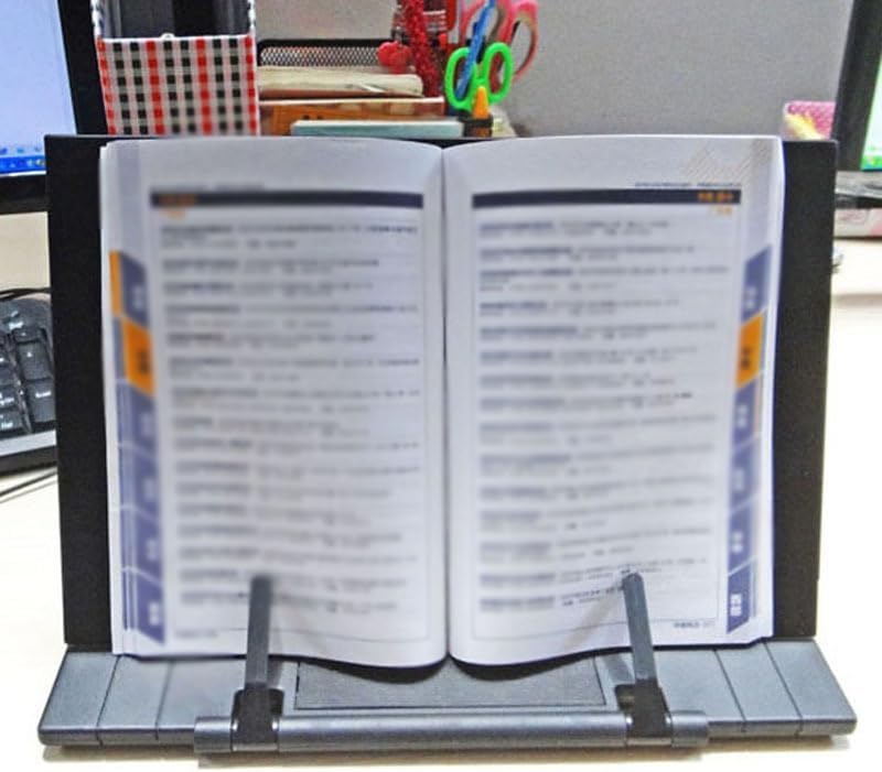Metal Reading Rack Black Office Stationery Adjustable Book Clip