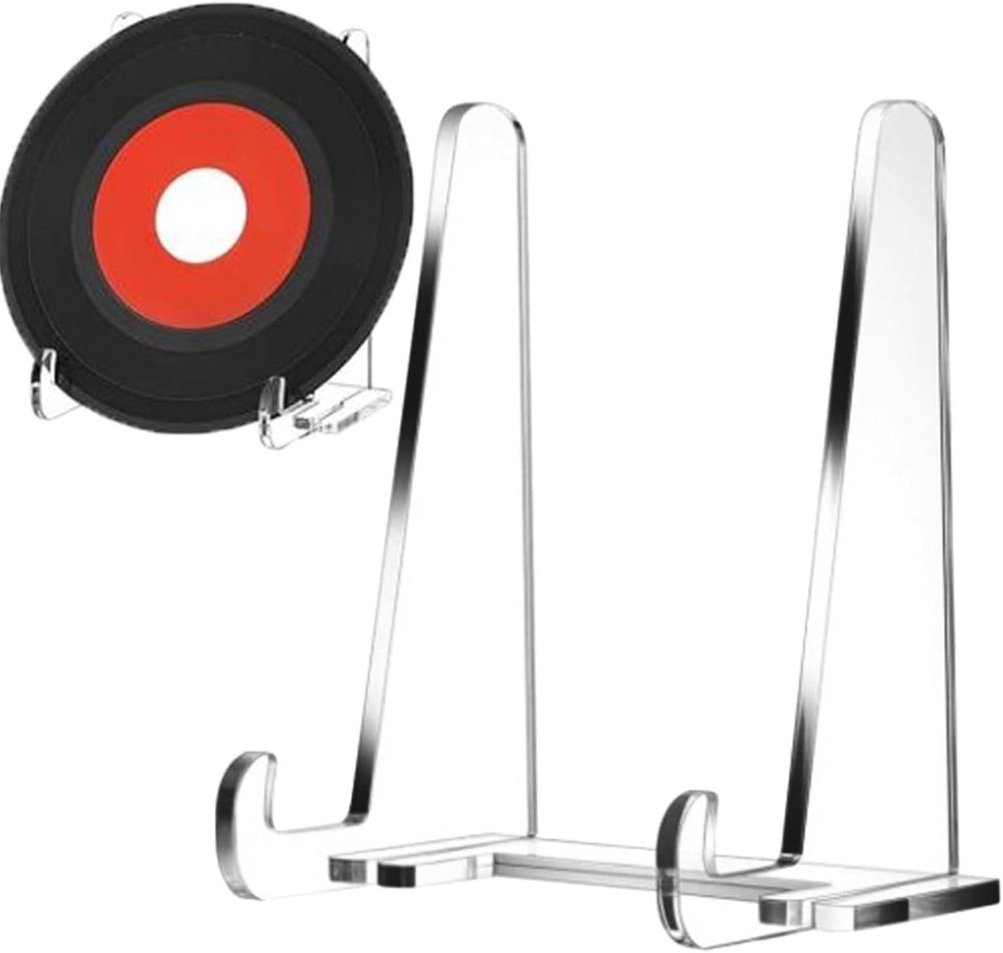 Clear Easel Stand - Acrylic Tabletop Book Holder, Frame and Picture Bracket, Decorative Plate Platter Display, Sturdy Home Kitchen School Organizer, Premium Display Stand for Art & Decor 12x10.5x15cm