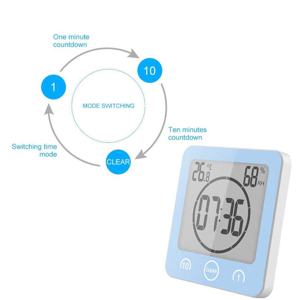 Room Thermometer - Mute Waterproof Bathroom Electronic(D)