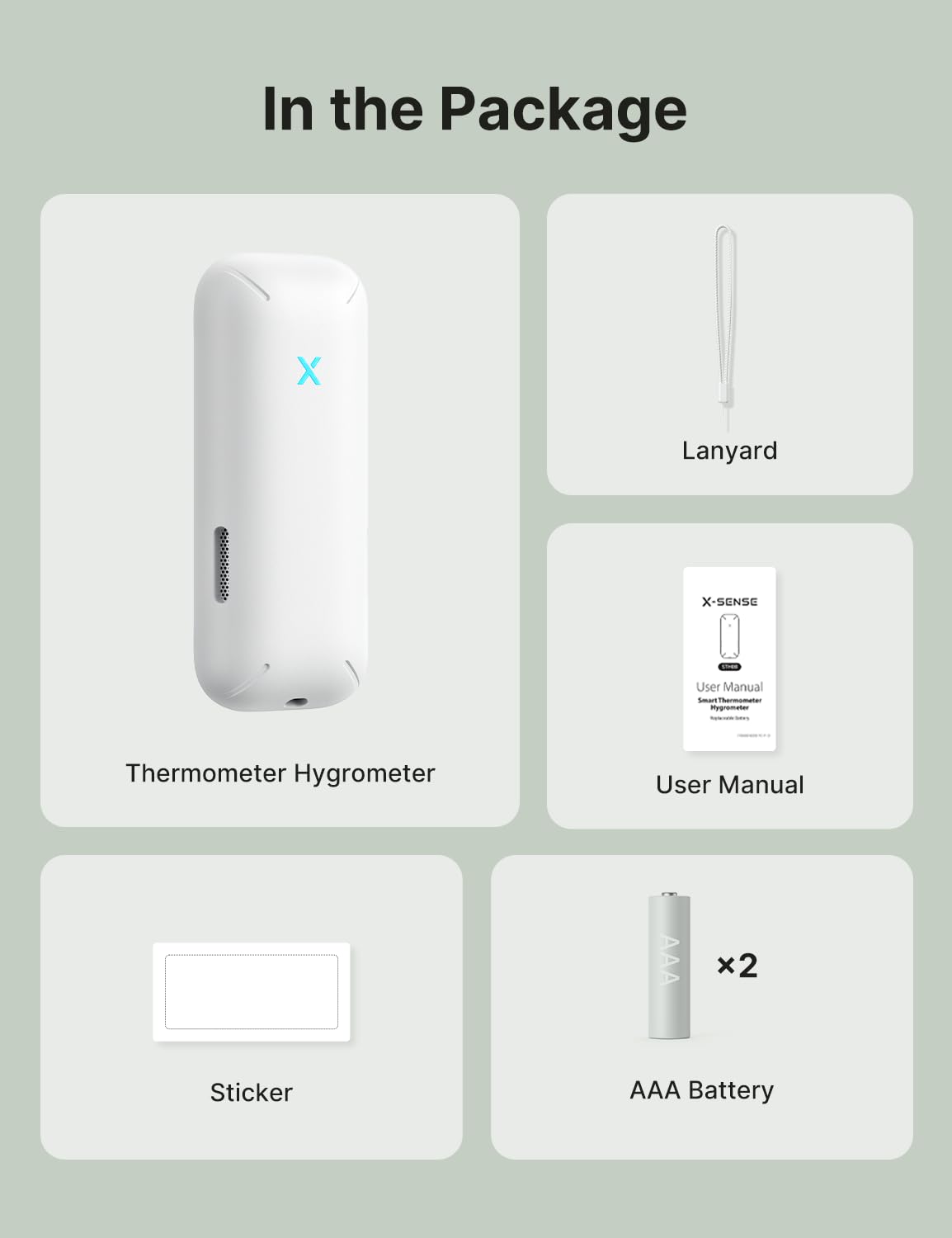 X-Sense 2.0 Indoor WiFi Hygrometer Thermometer, Hygrometer Indoor Humidity with App Temperature Sensor for House, Garden, Data Storage Export at No Charge, SBS50 Base Station Required (Not Included)