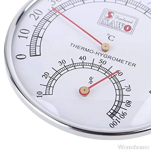 Sauna Thermometer Metal Case Steam Room Hygrometer Bath and Indoor Outdoor Used