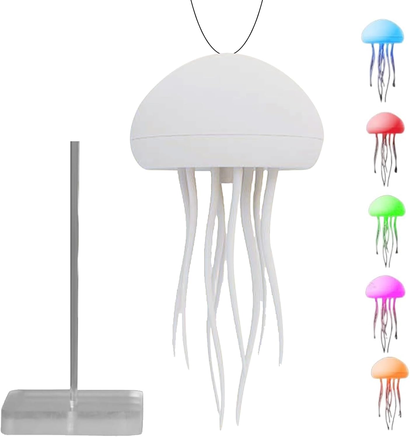 Jelly Lamp - Voice Control LED Jellyfish Light | Floating Rechargeable Night Lamp with Smart Table Design for Bedside, Parents, Kids, Bedroom, Office, and Relaxing Ambient Lighting