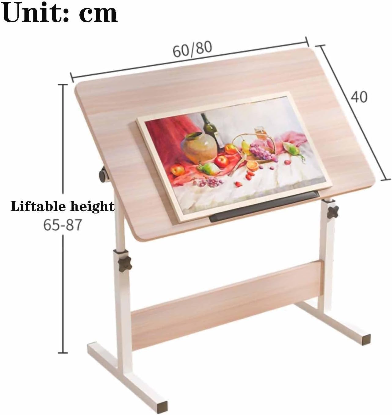 Drawing Tilting Tablet,Drafting Table,Height Adjustable Artist Drafting Table with Tilting Tabletop - Perfect Desk for Studio, Art Craft, and Writing - Adjustable Drafting Desk for Artists(S
