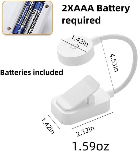 4 Pack Book Light Bulk for Reading in Bed, 3 Color Temperature Reading Light,Adjustable Brightness,Clip on to Book for Reading at Night (White, 4 Pack)
