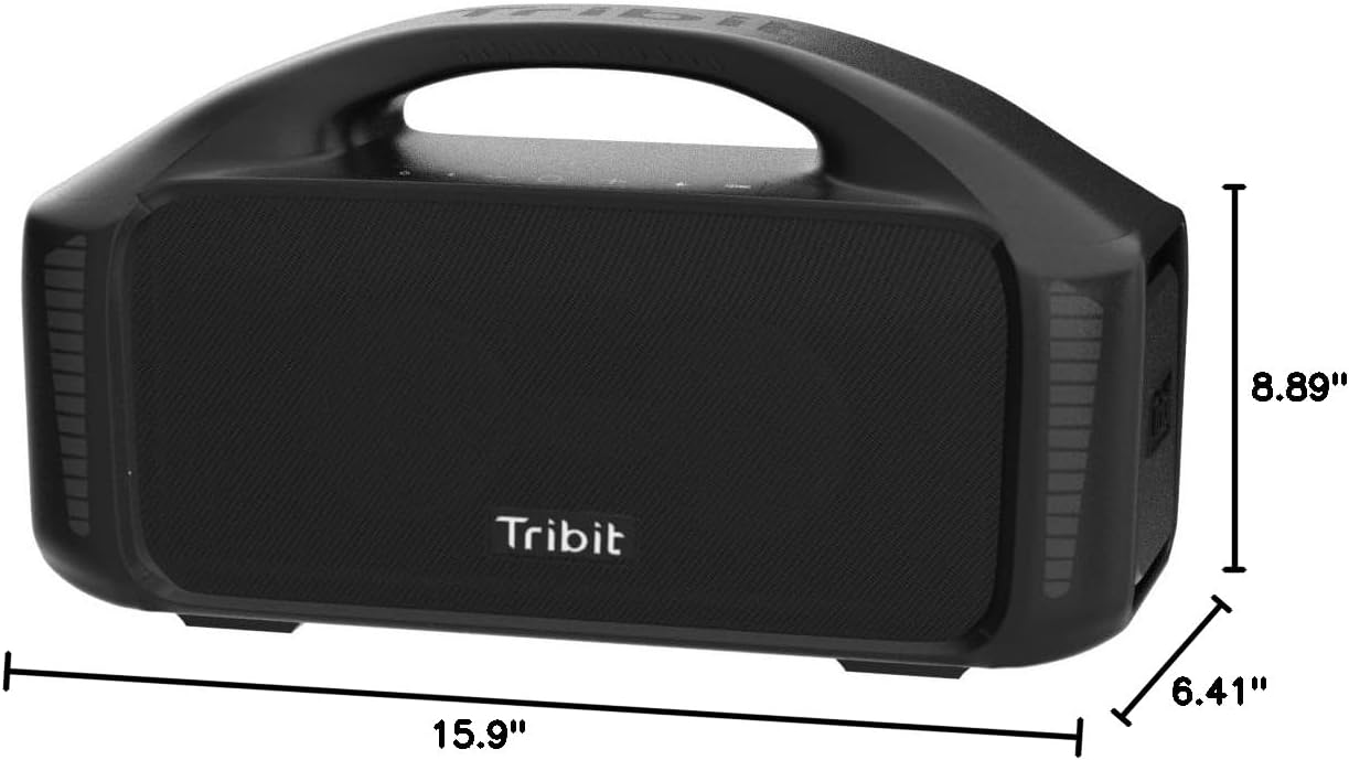 Tribit StormBox Blast Portable Bluetooth Speaker, (140W Peak) 90W Loud Stereo Sound with 30H Playtime, IPX7 Waterproof, LED Light, Wireless, XBass, BT5.3, TWS, Custom EQ, Party/Outdoor/Camping/Beach