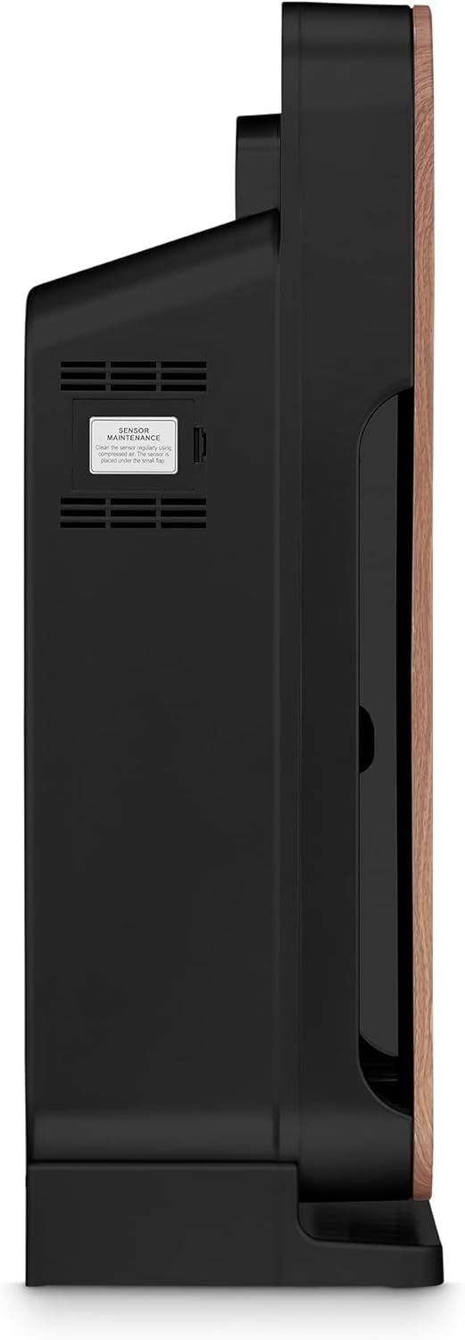 Air Purifier for Home - Smart WiFi App - Ultra Quiet 20 dB - Removes Allergens, Smoke & Odors - 99.97% Particle Filtration - Up to 1200 ft - Klarta Forste Wood Black