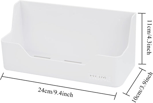 Bedside Shelf,Small Plastic Wall Mounted Adhesive Storage Caddy Shelf Organizer Accessory for Cell Phone,Reading Glasses,Remote Control,Earphone | Great for Home,Office,Dorm (Box Type)