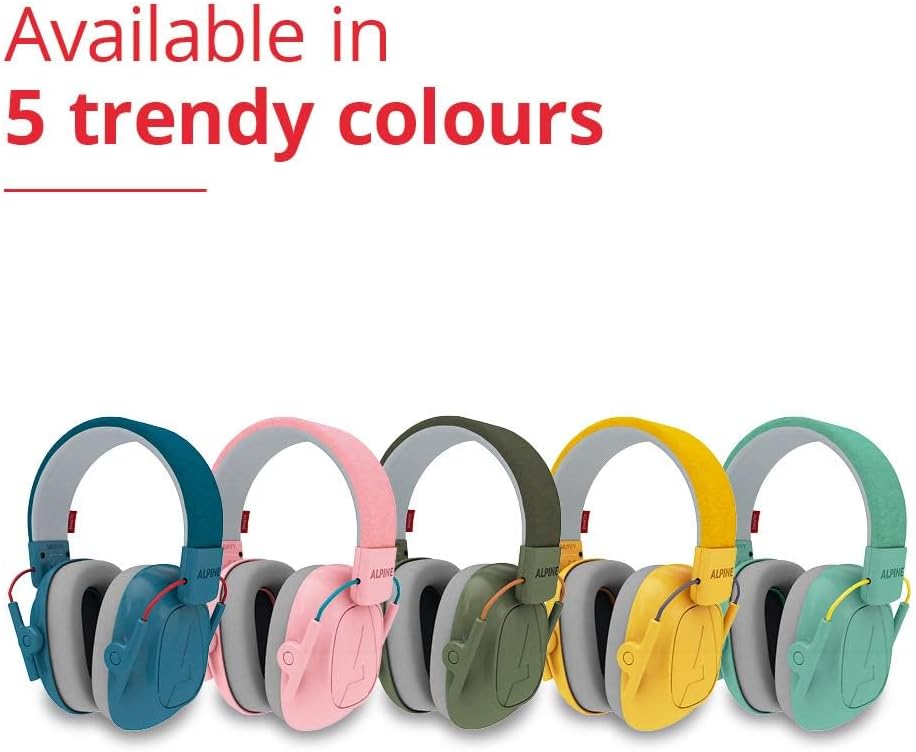 Alpine Muffy Kids - Hearing Protection - CE & ANSI Certified - Adjustable for Ages 3-16 years - Noise Cancelling Headphones - 25dB Sound Reduction Ideal for Protection and Concentration Aid - Pink